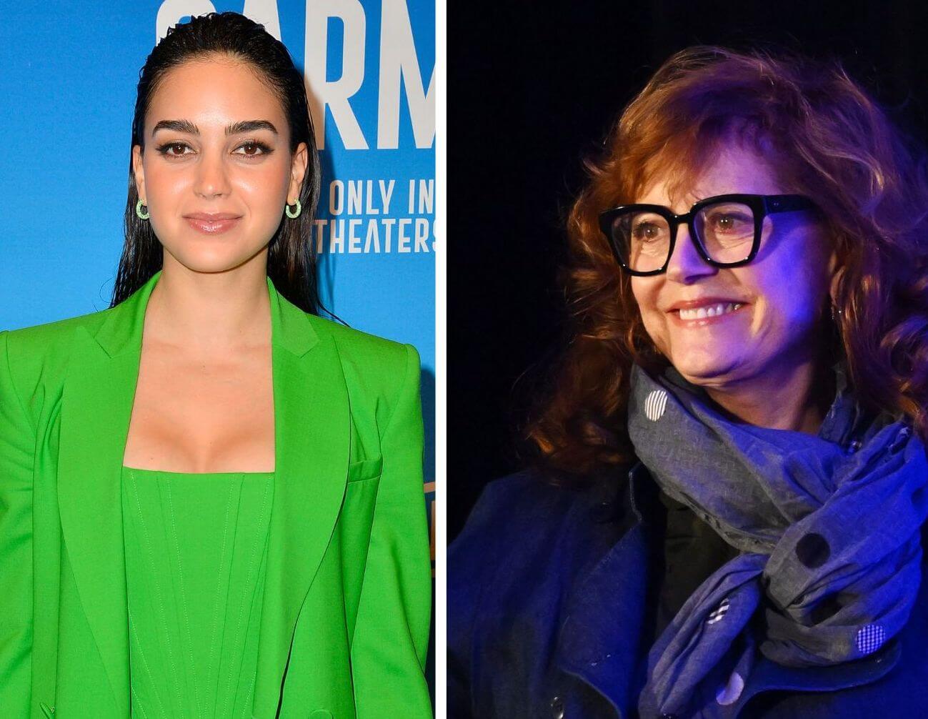 Melissa Barrera, <i>left</i>, and Susan Sarandon, <i>right</i>, lost work over comments about the war in Israel.