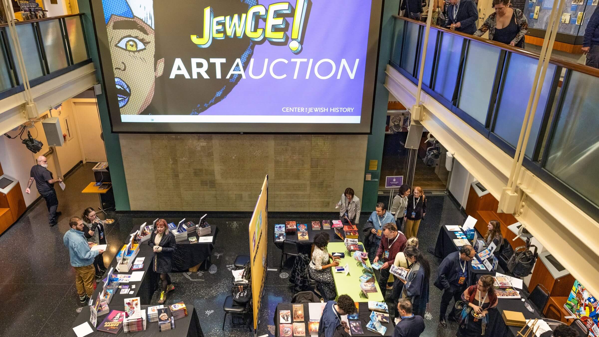 The scene from JewCE, the Jewish Comic Experience convention.