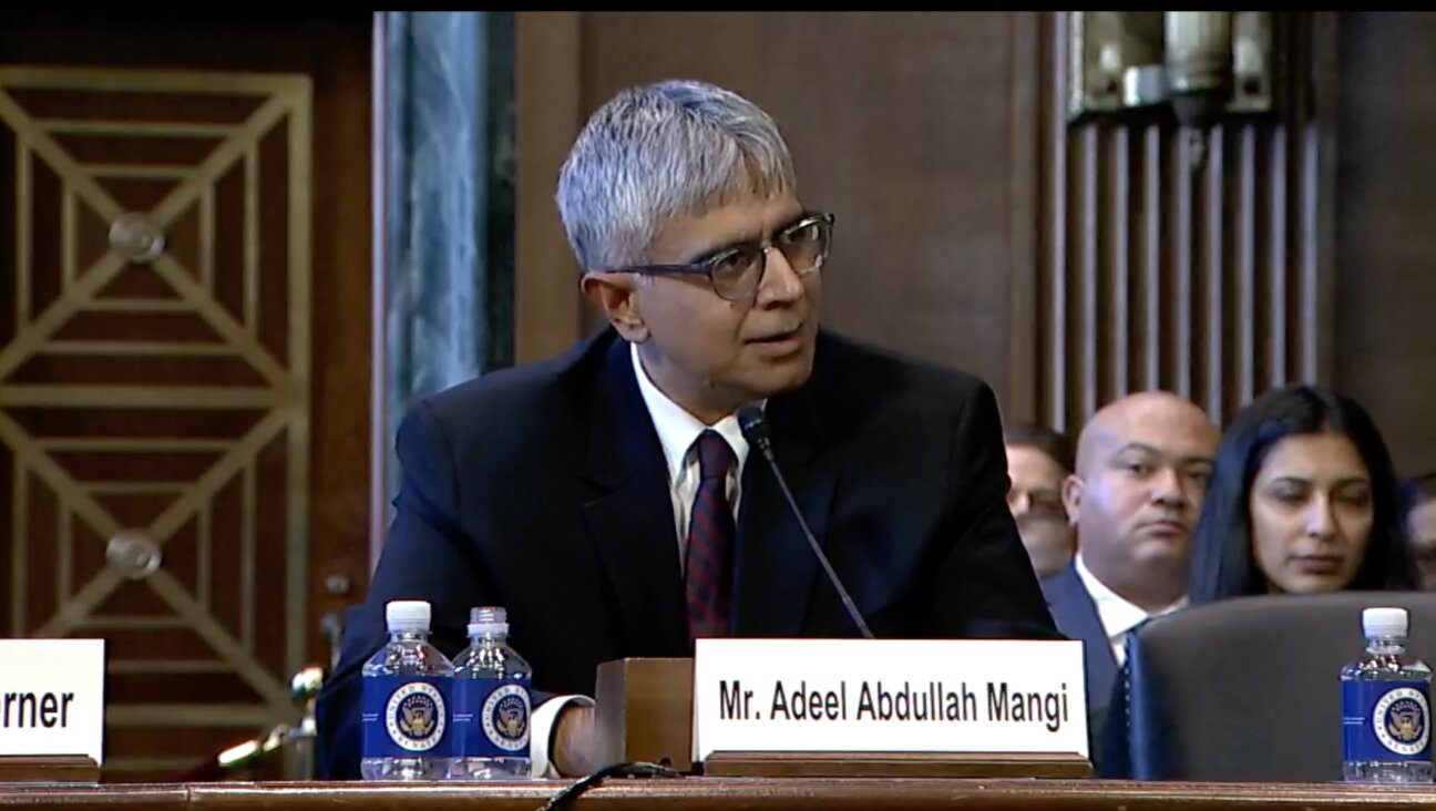 Adeel Mangi testifies before the Senate Judiciary Committee on Capitol Hill, Dec. 13, 2023. (Senate Judiciary Committee/Screenshot)