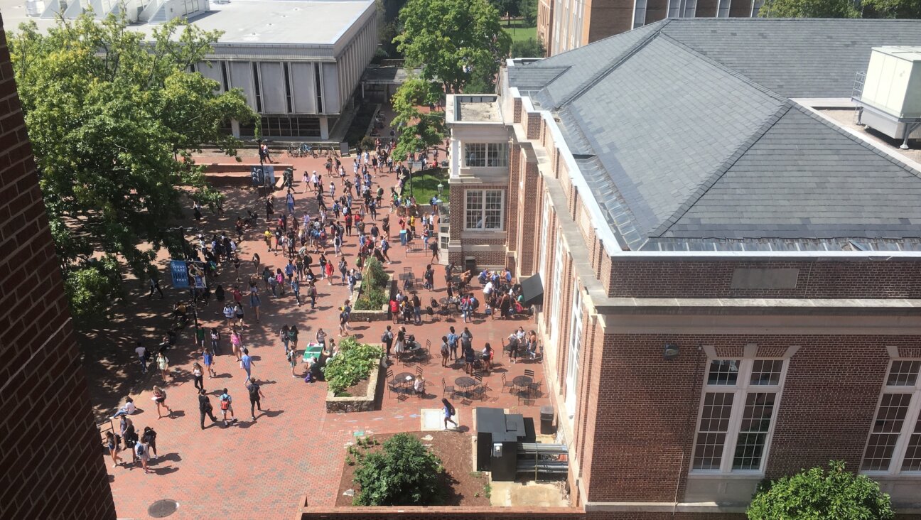 View from Davis Library of students on “the Pit” at the University of North Carolina at Chapel Hill, Chapel Hill, North Carolina, September 6, 2019. (Hameltion via Creative Commons)
