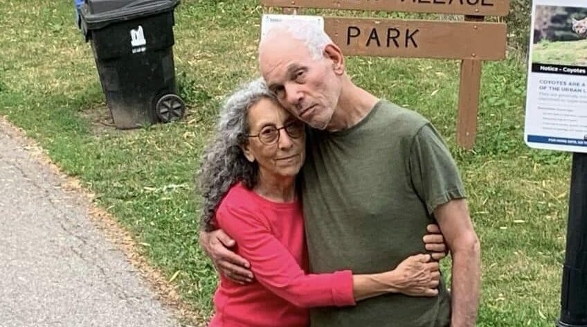 Judith Weinstein, left, and Gadi Haggai, right, in an undated photo. (Courtesy/Hostages and Missing Families Forum)