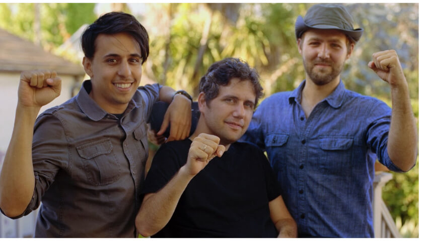 The progressive activist Ady Barkan (center) was the subject of Nicholas Bruckman's film 'Not Going Quietly.'