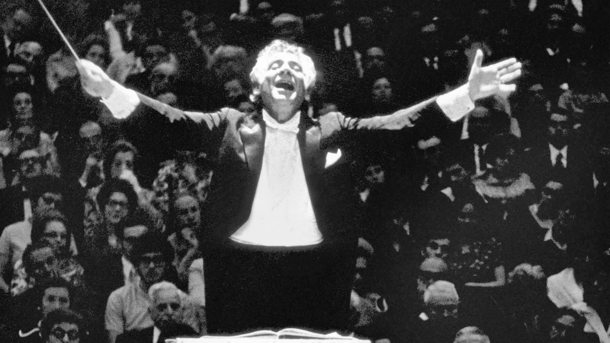 Bernstein, conducting the New York Philharmonic in the 1970s.