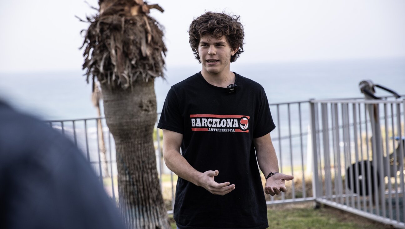 Tal Mitnick, the 18-year-old Jewish teenager who refused to serve in the Israeli army for opposing the occupation of Palestinian territories and the bombing and killing of civilians in Gaza, speaks during a special interview in Tel Aviv, Oct. 25, 2023. (Mostafa Alkharouf/Anadolu via Getty Images)