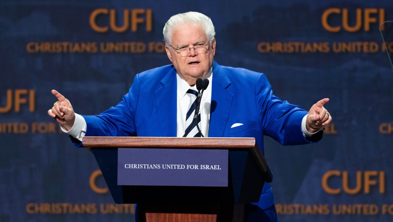 Pastor John Hagee, CUFI’s founder and chairman, speaks at the group’s Washington Summit, July 23, 2018. (Michael Brochstein/SOPA Images/LightRocket via Getty Images)