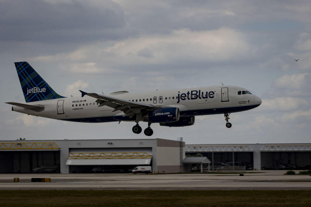A JetBlue plane.