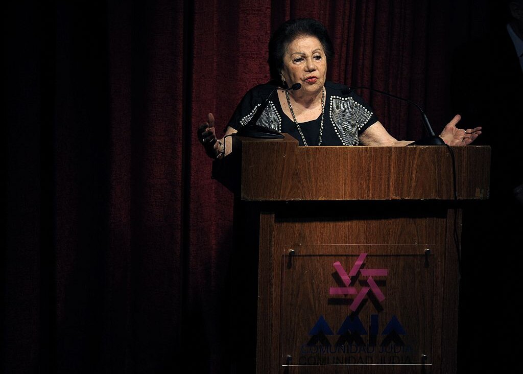 Holocaust survivor Eugenia Unger in Buenos Aires, Argentina in 2015.