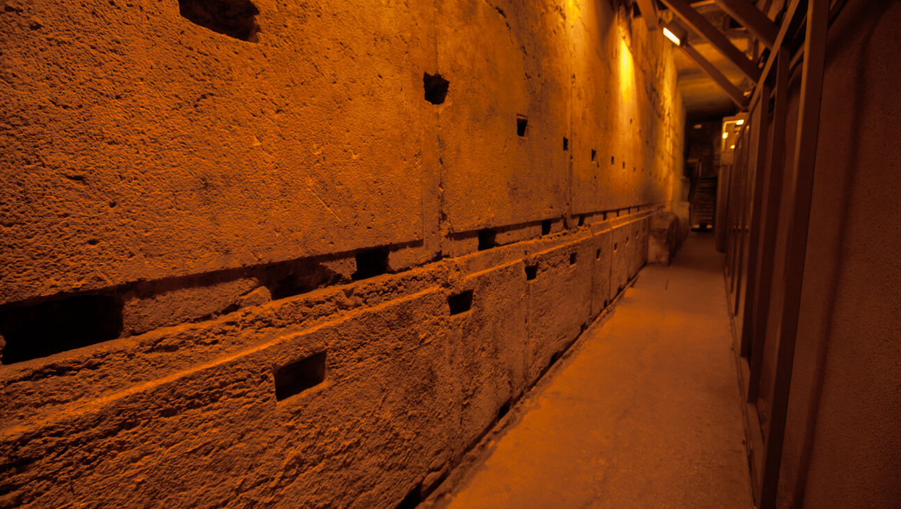 The underground tunnel beneath the Wailing Wall in Jerusalem.