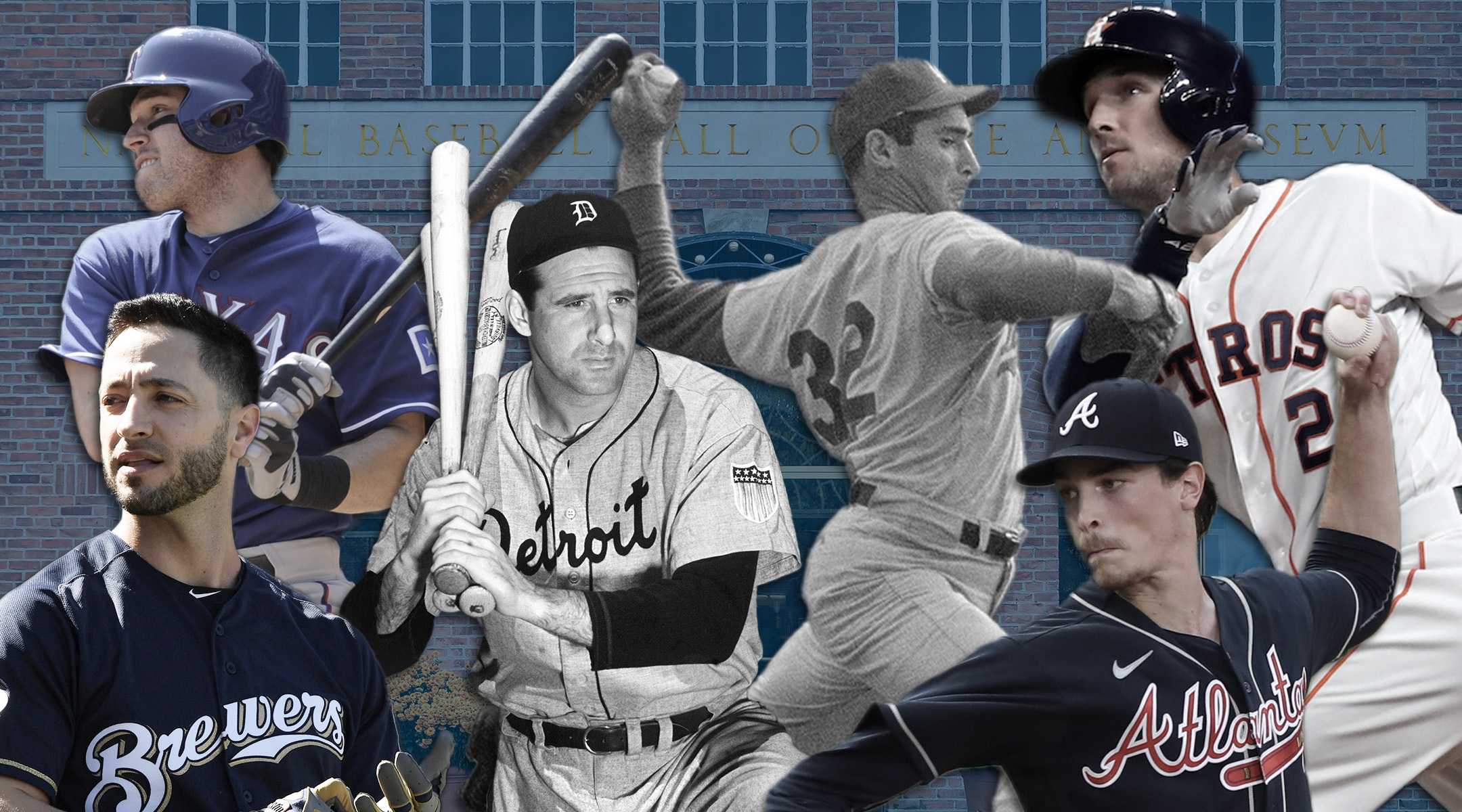 From left to right: Ryan Braun, Ian Kinsler, Hank Greenberg, Sandy Koufax, Max Fried and Alex Bregman (Getty Images; Design by Mollie Suss)