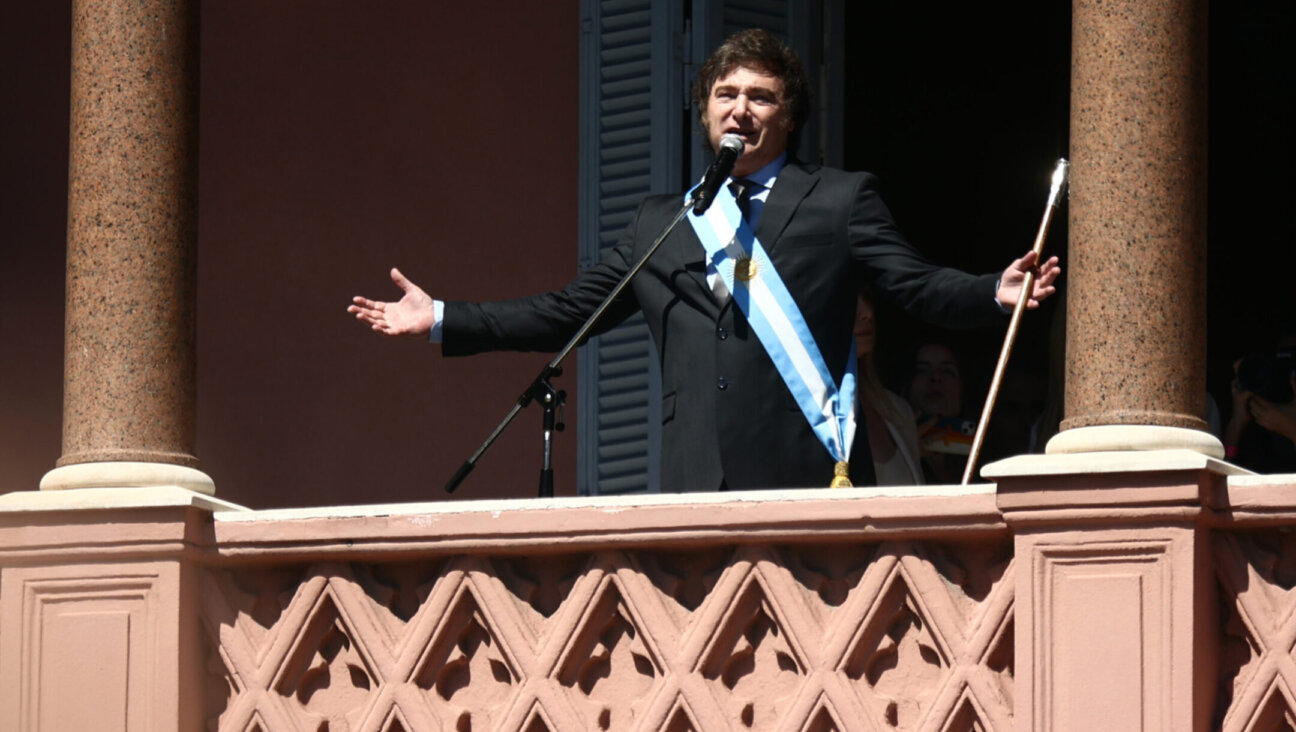 President Javier Milei of Argentina gives a speech after his inauguration ceremony at Casa Rosada presidential palace on Dec. 10, 2023, in Buenos Aires. ((Tomas Cuesta/Getty Images)