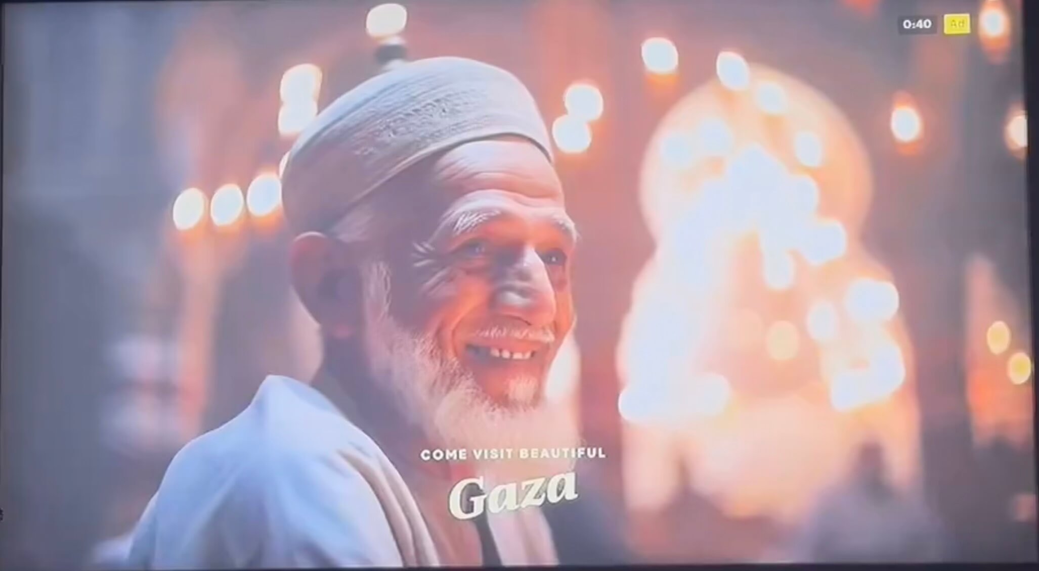 An ad on Hulu showcased an imaginary Gaza full of DJs, hotels and smiling people.