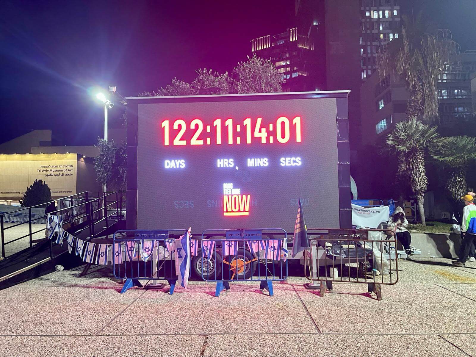 "The Jumbotron at Tel Aviv's Hostage Square keeps track of how long hostages have been in captivity. Every day, every hour that goes by, some here said on Feb 6, 2024, makes them more furious.
