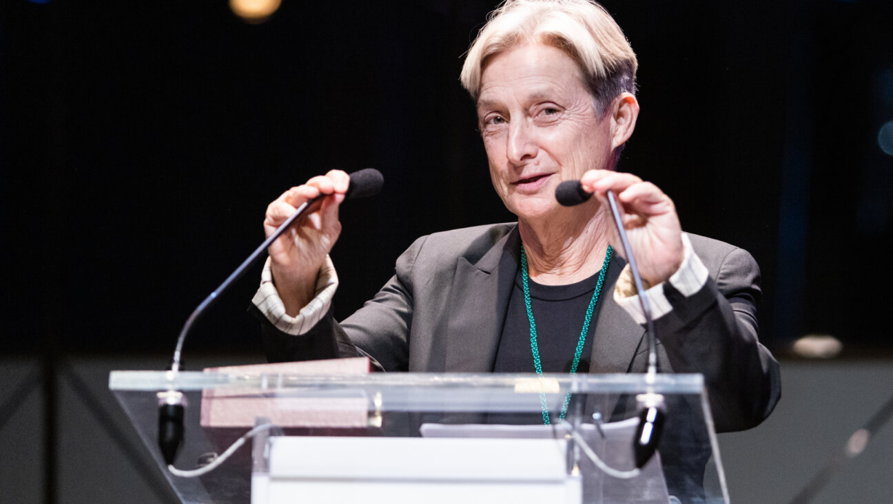 Judith Butler giving a lecture.