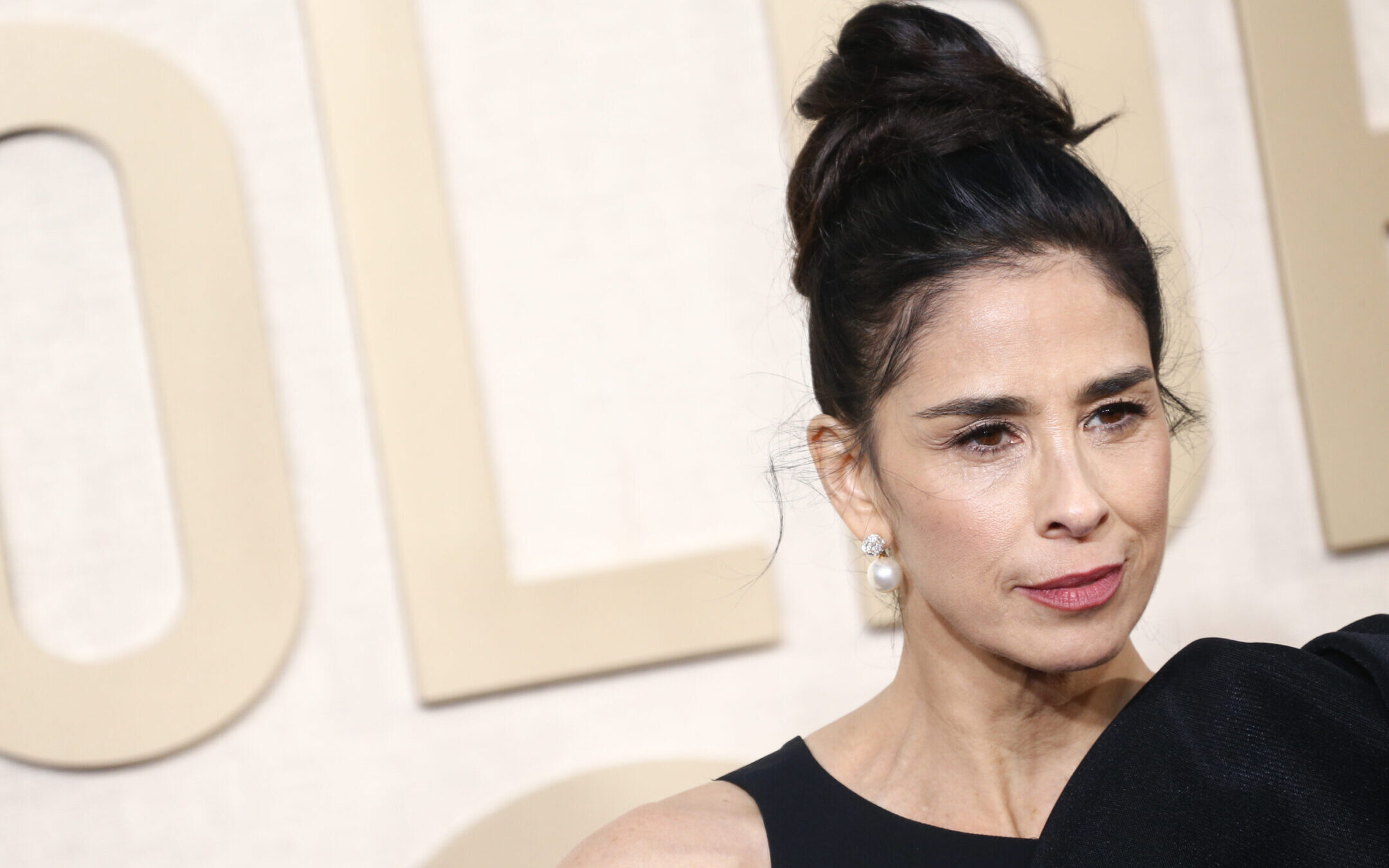 Sarah Silverman, seen at the Golden Globes in January 2024, has sued OpenAI over its use of her content in its database. (Photo by Tommaso Boddi/Golden Globes 2024/Golden Globes 2024 via Getty Images)