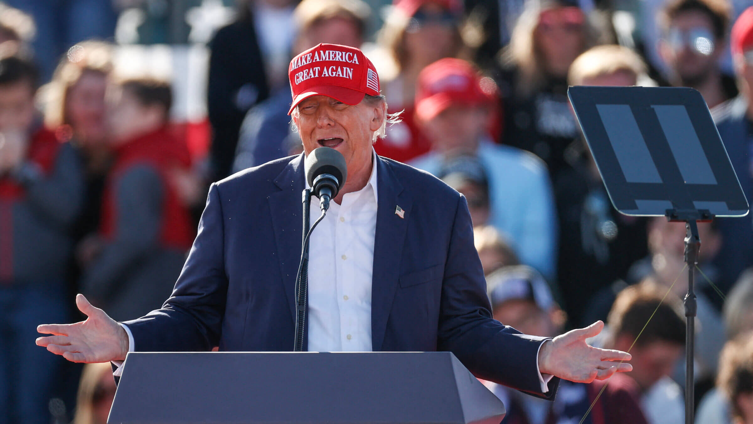Donald Trump at a rally in Vandalia, Ohio, on March 16.