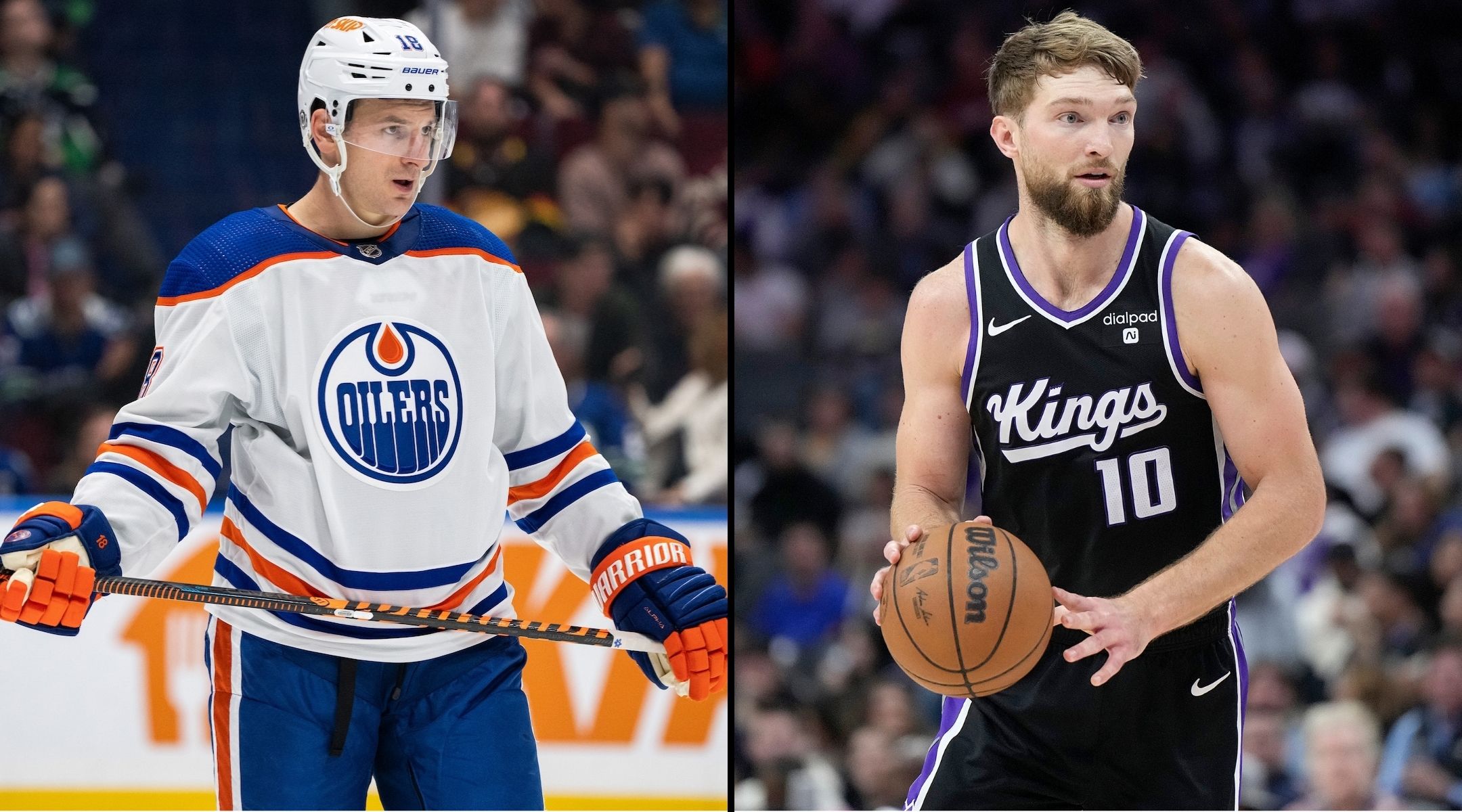 Zach Hyman, left, and Domantas Sabonis, right, are enjoying historic seasons. (Getty Images)