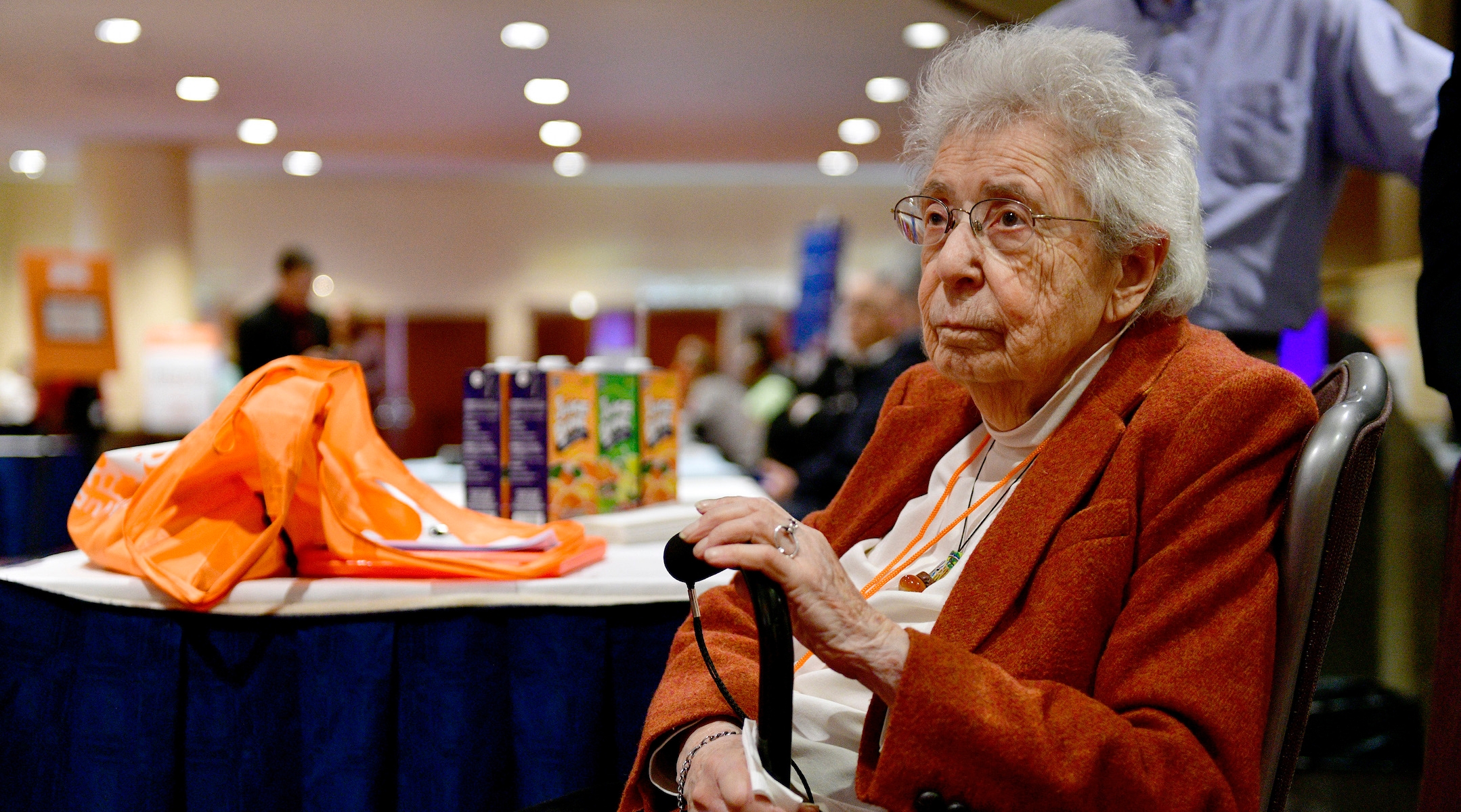 Kathy Goldman, founder of Food Bank for New York City, attends the organization’s 29th Annual Conference on Hunger and Poverty at Marriott Marquis Times Square, Feb. 13, 2020. (Eugene Gologursky/Getty Images for Food Bank for New York City)