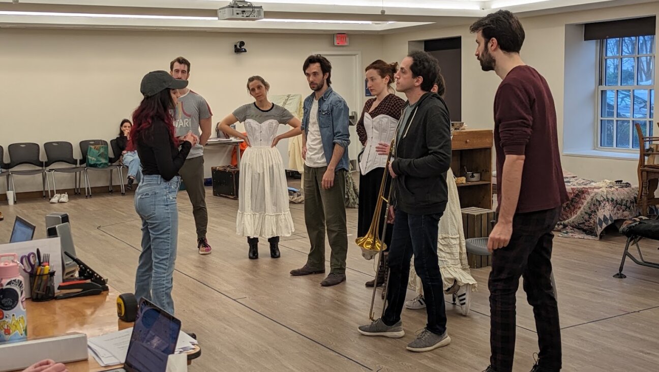 The cast of <i>Hester Street</i> rehearse on March 9.
