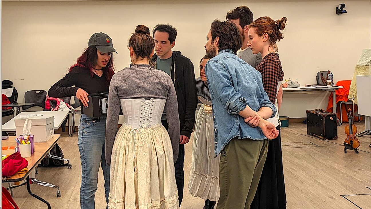 At a rehearsal of "Hester Street"