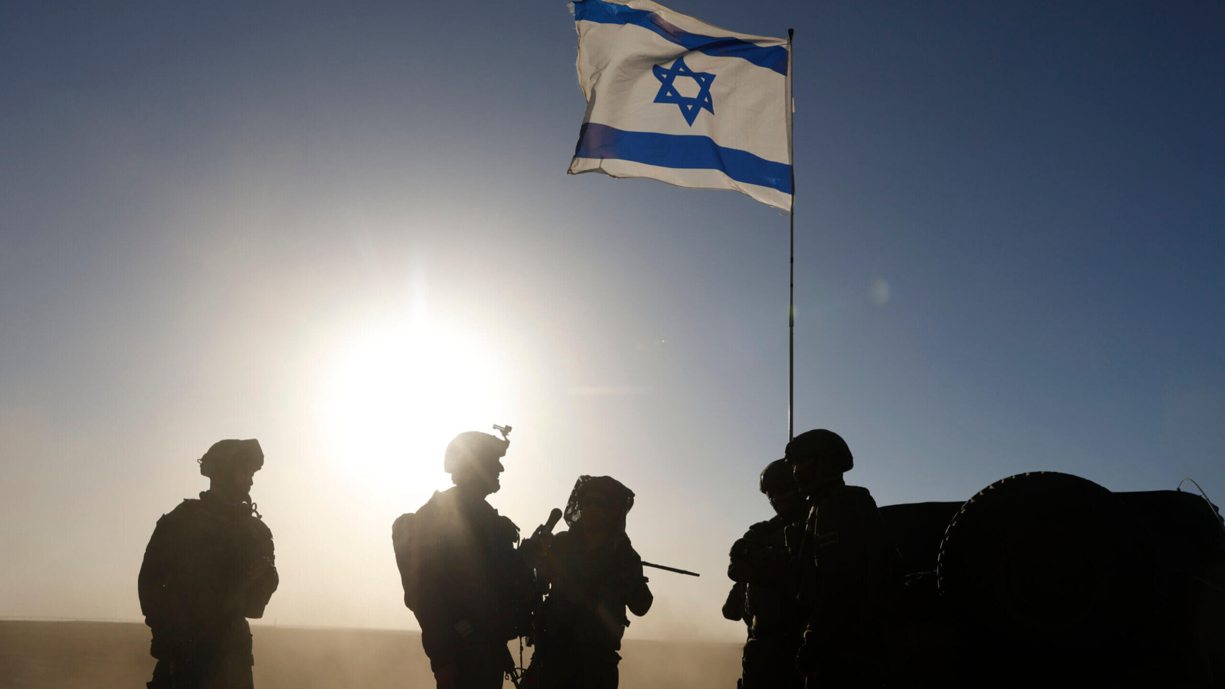 Israeli soldiers patrol near the border with Gaza on March 4, 2024 in southern Israel. 
