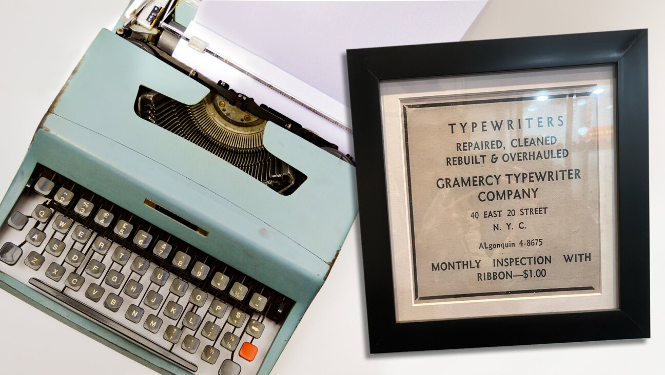 Gramercy Typewriter Company was opened by Abraham Schweitzer in 1932; today it is owned and operated by his son and grandson, Paul and Jay Schweitzer. (Collage by Mollie Suss)