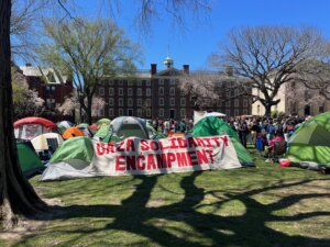 The encampment on Brown's main green.