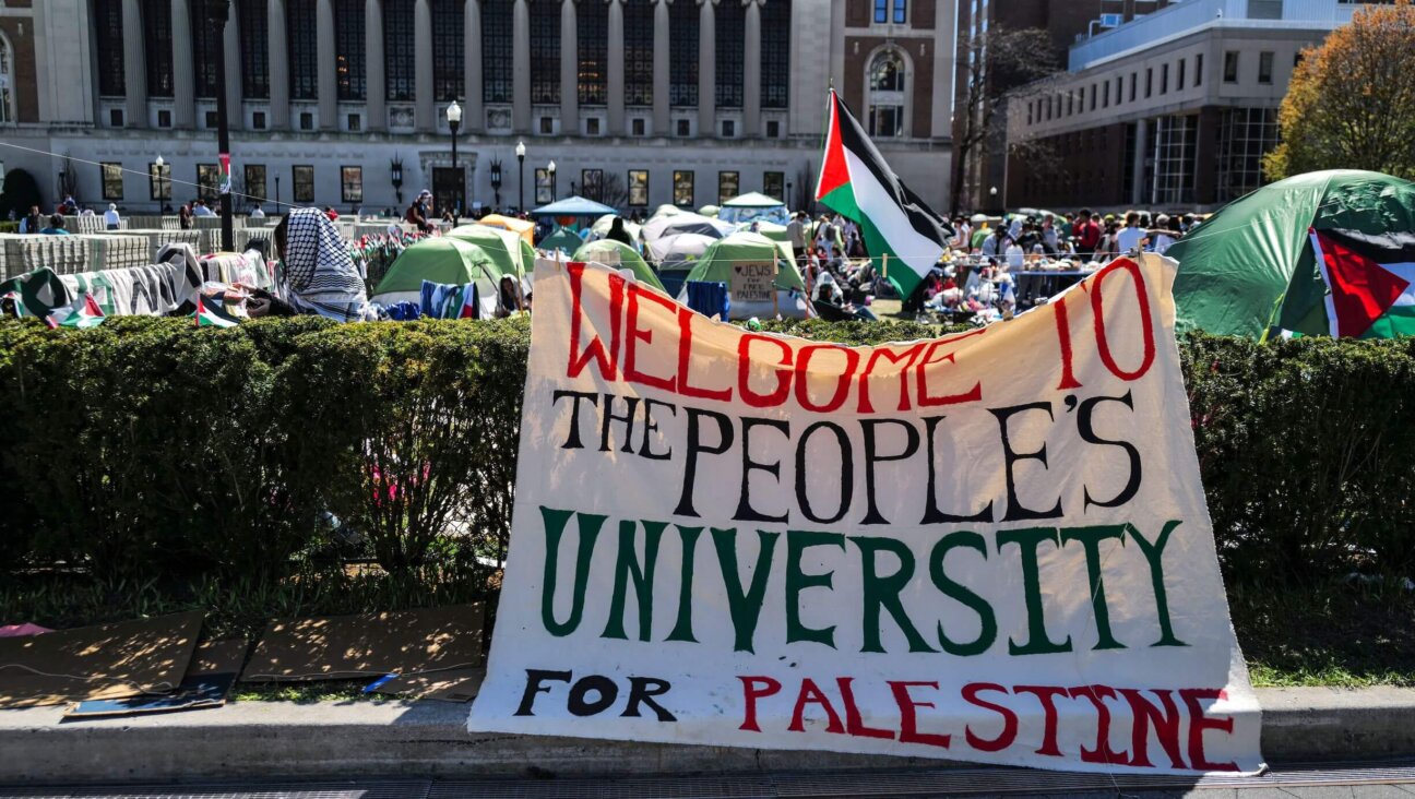 A pro-Palestinian encampment at Columbia University. 