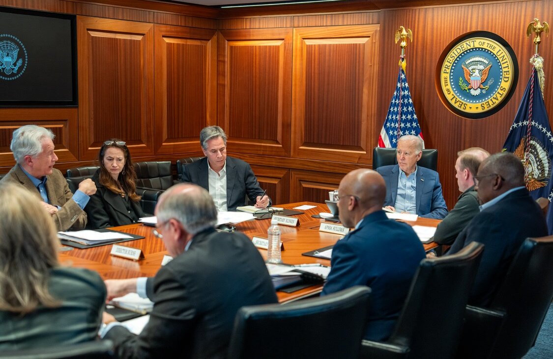 President Joe Biden meeting Saturday with his national security team.