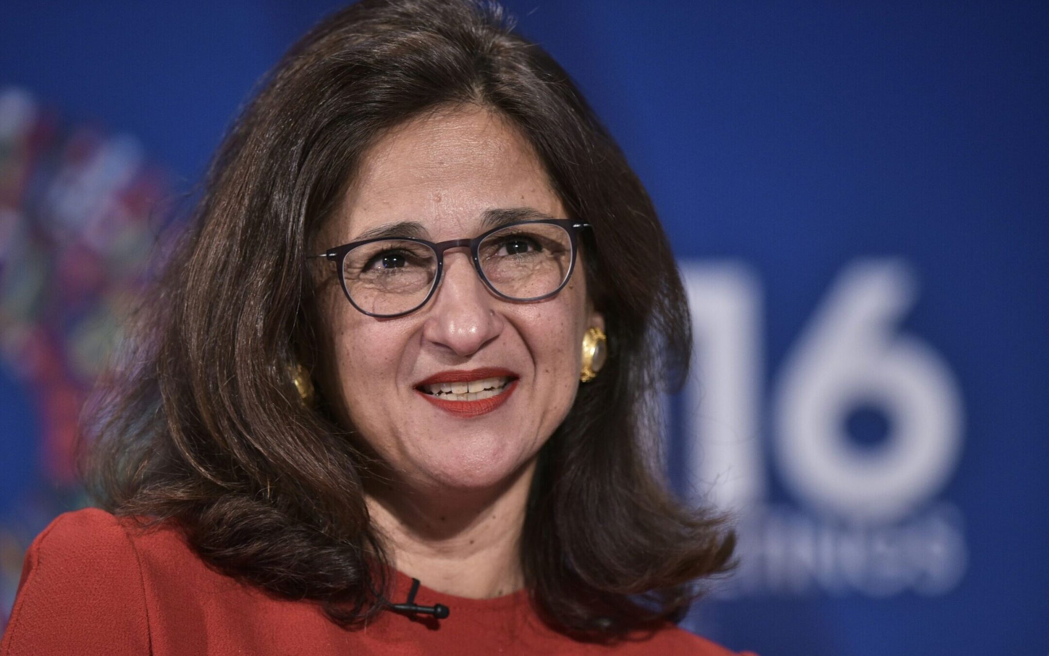 Nemat Shafik, then Bank of England deputy governor, speaks during a discussion during the 2016 International Monetary Fund, World Bank spring meetings, April 14, 2016 in Washington, D.C. Mandel Ngan/AFP via Getty Images)