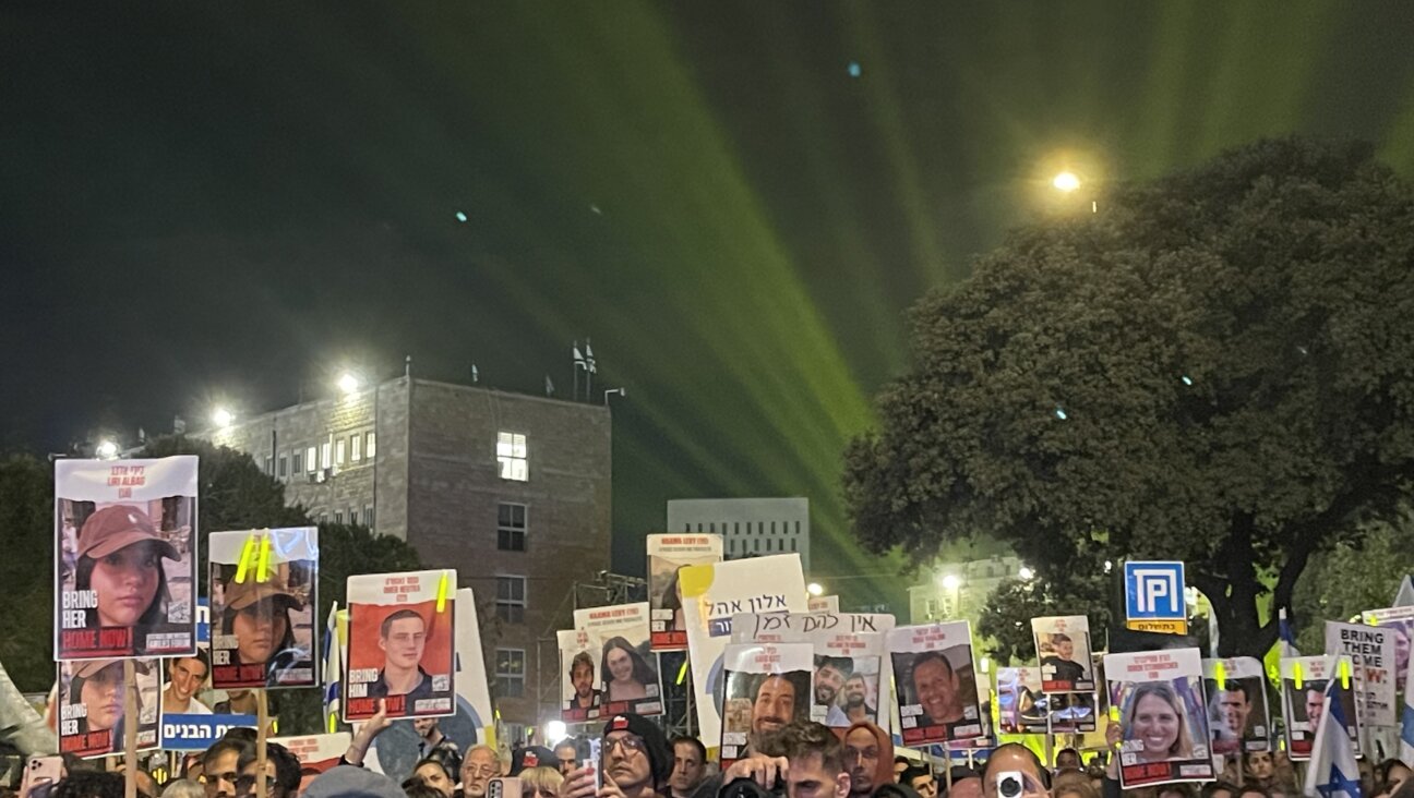 Crowds gathered near the Knesset Sunday evening to commemorate the 6-month anniversary of Oct. 7, demand a ceasefire and call for Prime Minister Benjamin Netanyahu's ouster.