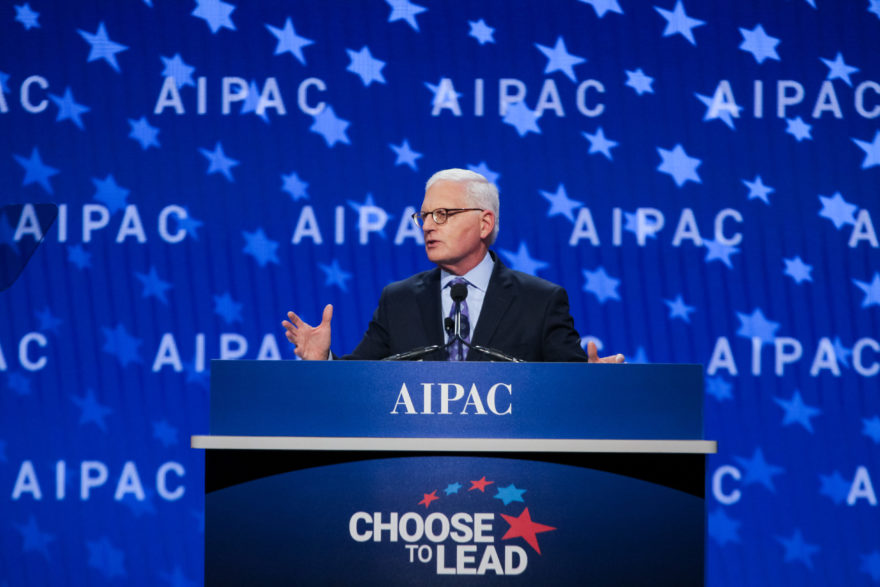 Howard Kohr, the CEO of AIPAC, opens the group’s policy conference in Washington, D.C., March 4, 2018. (Courtesy of AIPAC)
