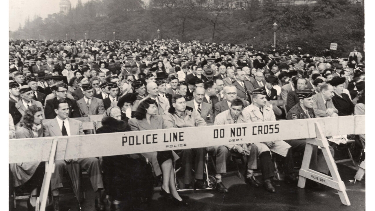 New York, 1947 - Cornerstone laying ceremony for Holocaust Memorial planned for Riverside Drive.