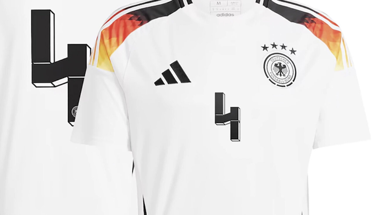 The now-banned German soccer jersey featuring the number 4.