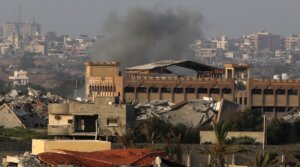 Smoke rises after Israeli attacks on the northern Gaza Strip, May 21, 2024. (Ashraf Amra/Anadolu via Getty Images)