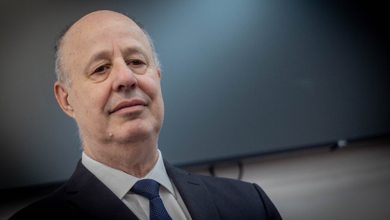 National Security Advisor Tzachi Hanegbi arrives for a court hearing in the trial against Israeli prime minister Benjamin Netanyahu, at the District Court in Jerusalem, March 5, 2024. (Chaim Goldberg/Flash90)