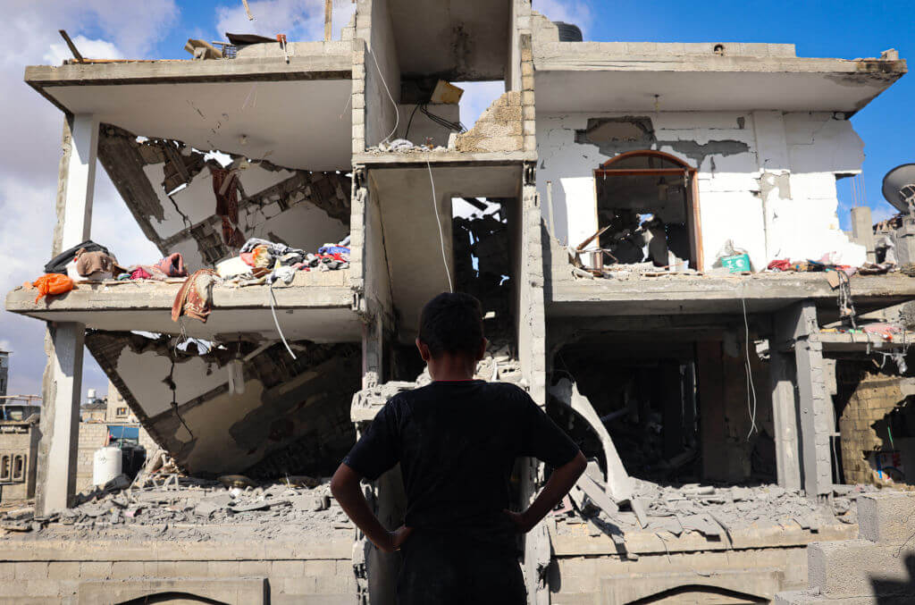 A destroyed building in Rafah on May 7, 2024.