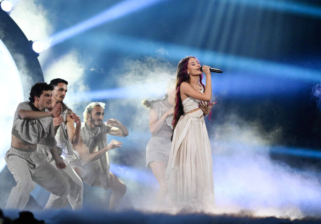 Israel's Eden Golan during a rehearsal at the Eurovision Song Contest in Malmo, Sweden, on May 8, 2024.