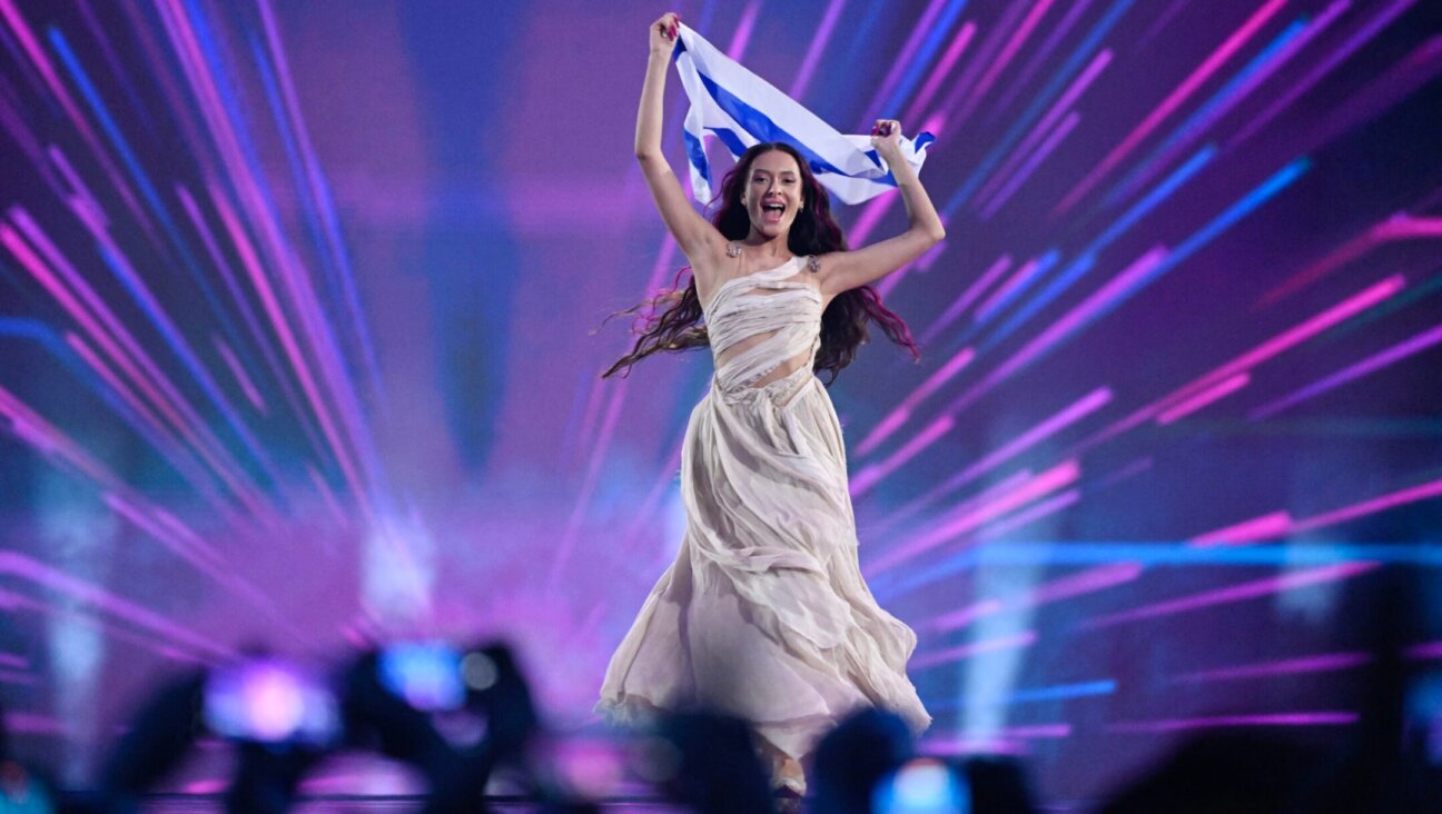 Israeli singer Eden Golan, representing Israel with the song “Hurricane,” performs during the final of the 68th Eurovision Song Contest on May 11, 2024 at the Malmo Arena in Malmo, Sweden.
