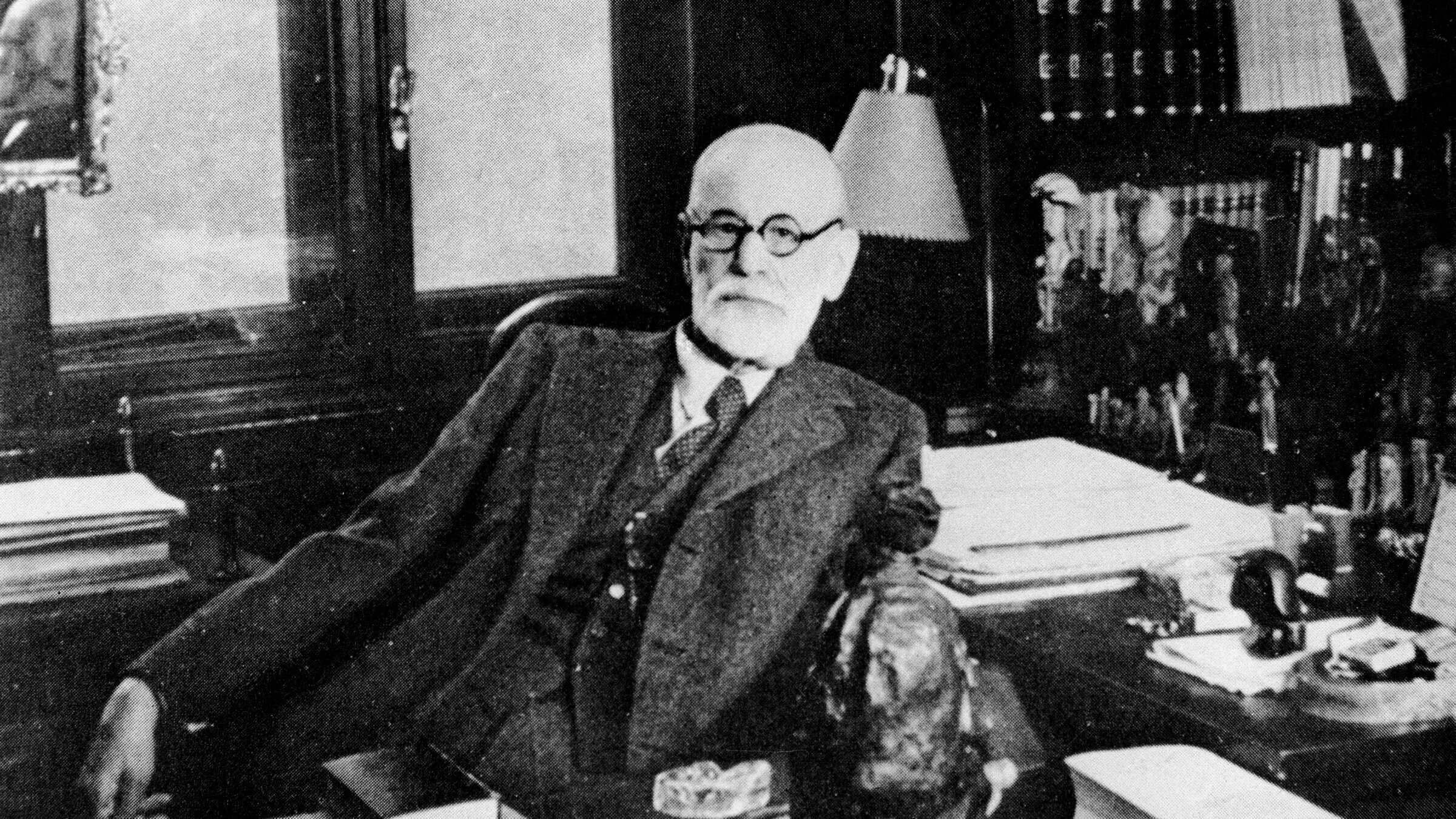 Sigmund Freud in his study, 1930s.