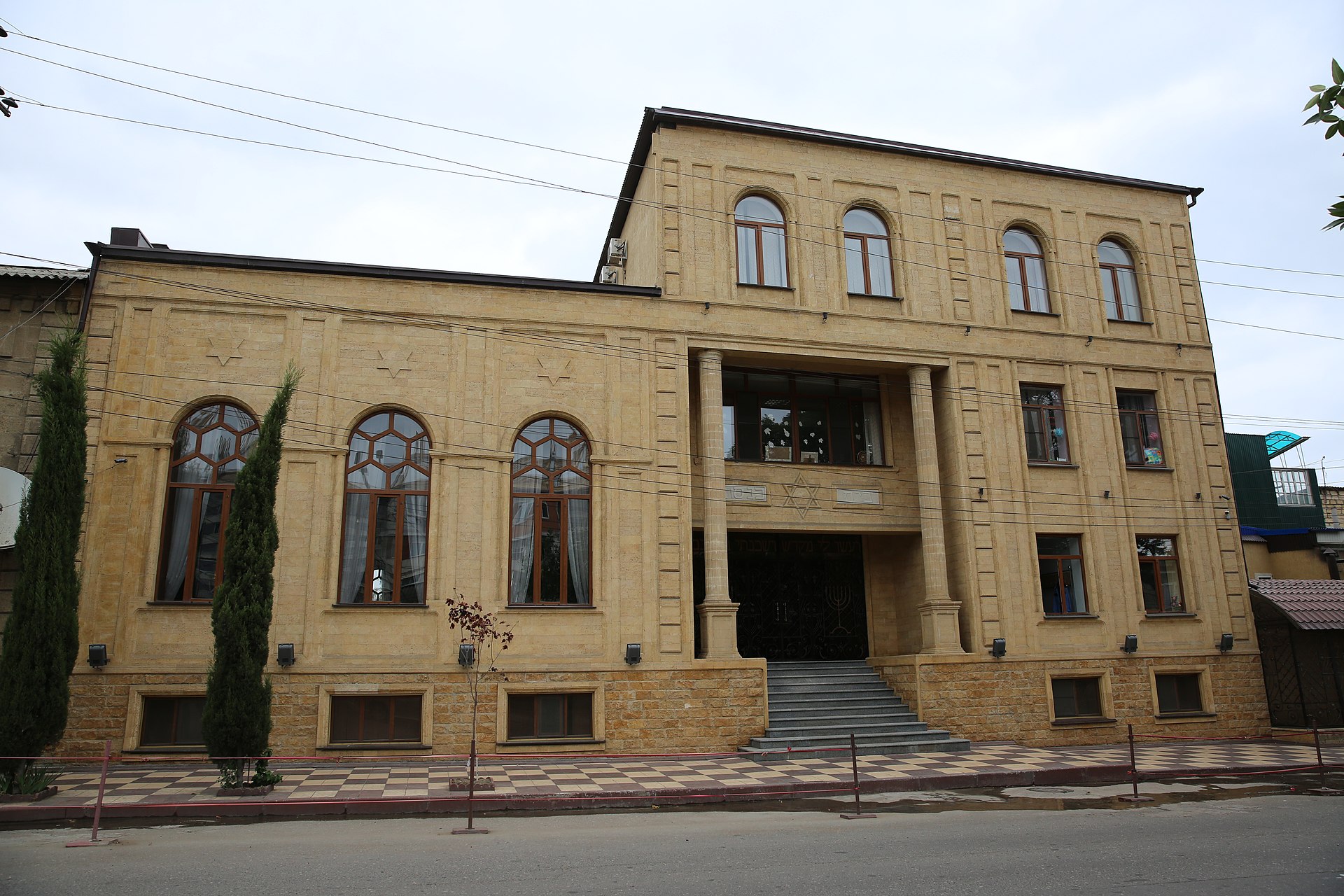 The Kele Numaz Synagogue in Derbent, Dagestan, seen here in 2015, burned down in a terrorist attack on June 23, 2024. (Wikipedia)