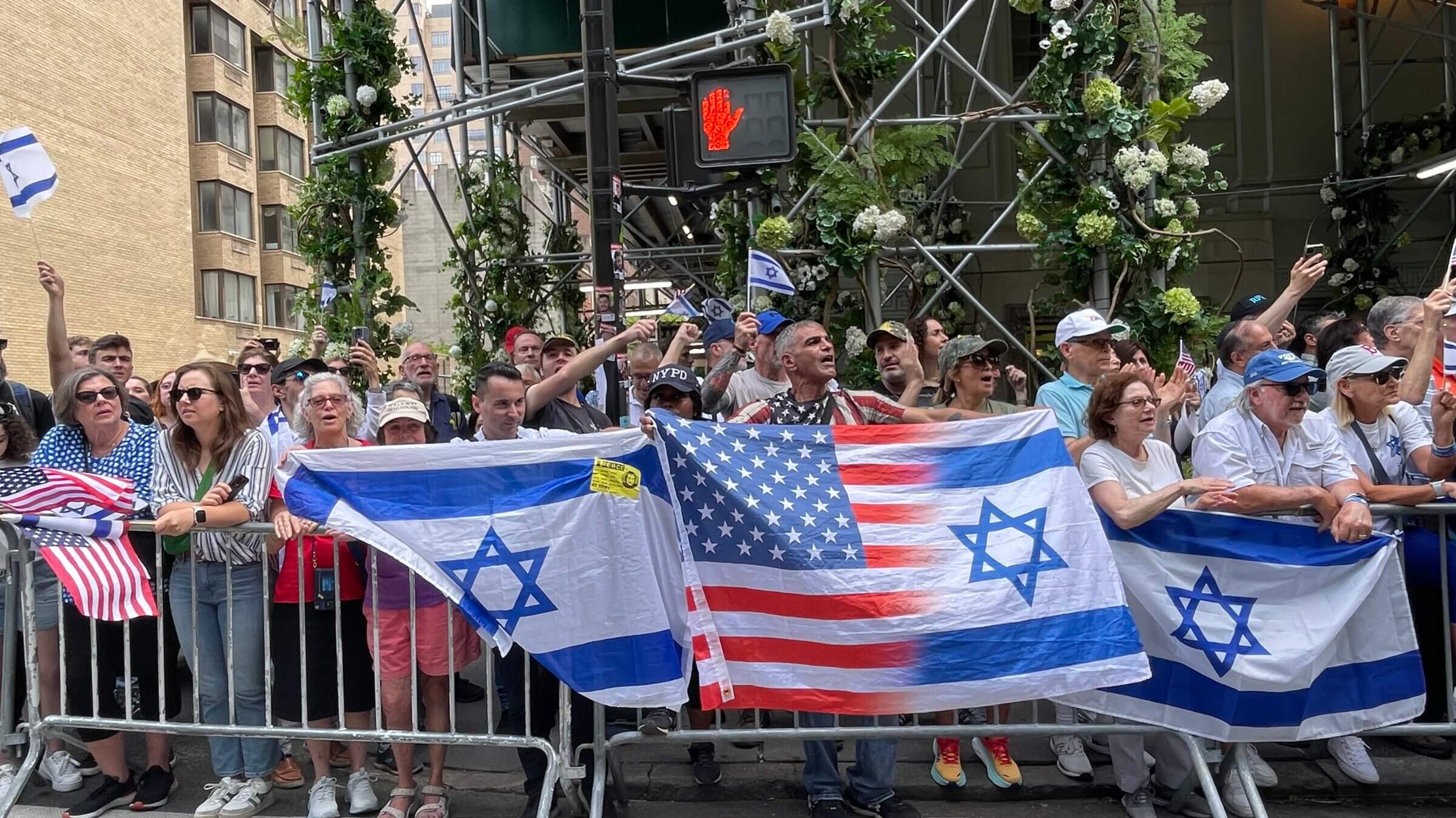 Spectators at the Israel Parade on June 02, 2024. 