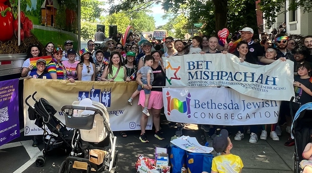 Jewish LGBTQ groups march at Capital Pride in Washington, D.C., June 8, 2024. (Courtesy of Rabbi Josh Maxey)