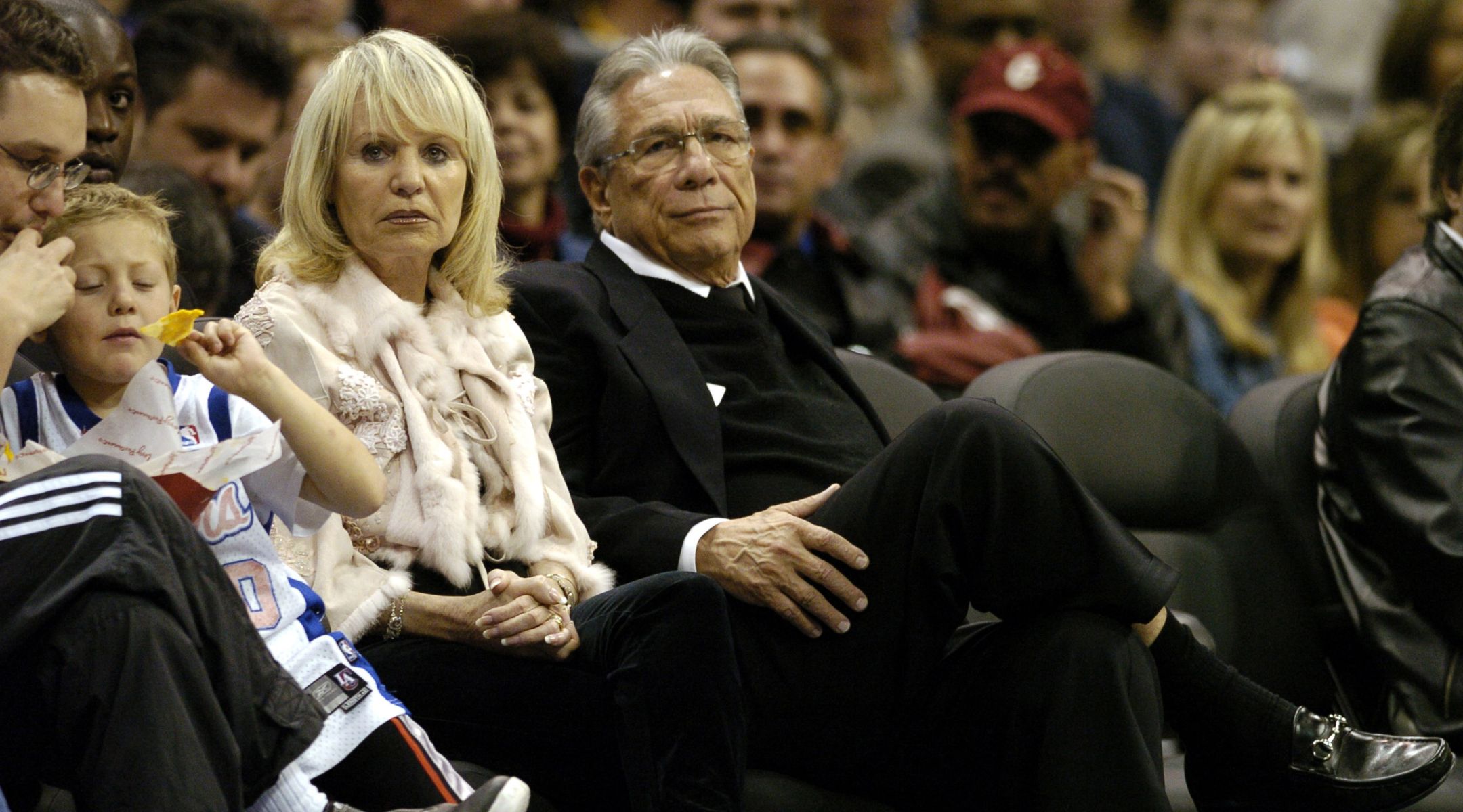 Donald and Shelly Sterling attend a Los Angeles Clippers game, March 2, 2005, in Los Angeles. (Kirby Lee/WireImage)