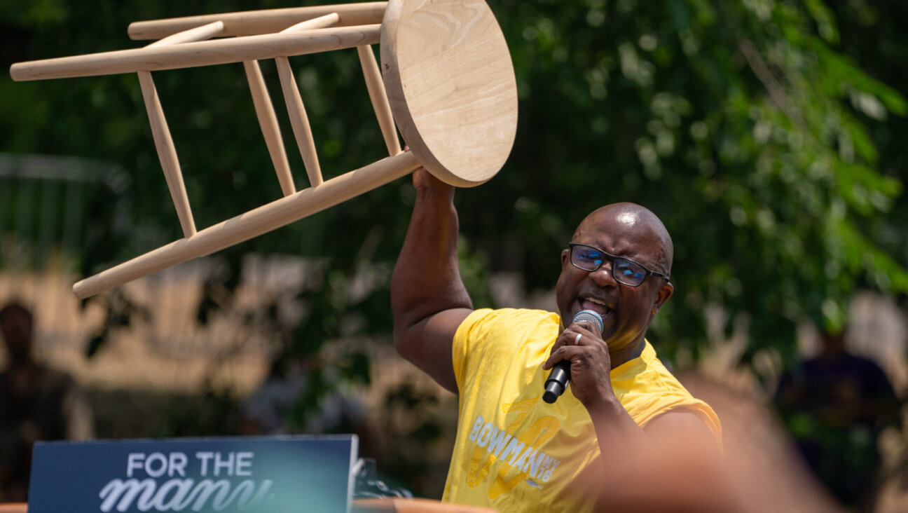 Rep. Jamaal Bowman speaks during a rally at St. Mary’s Park on June 22, 2024 in the Bronx, days before he was defeated in the Democratic primary. (David Dee Delgado/Getty Images)