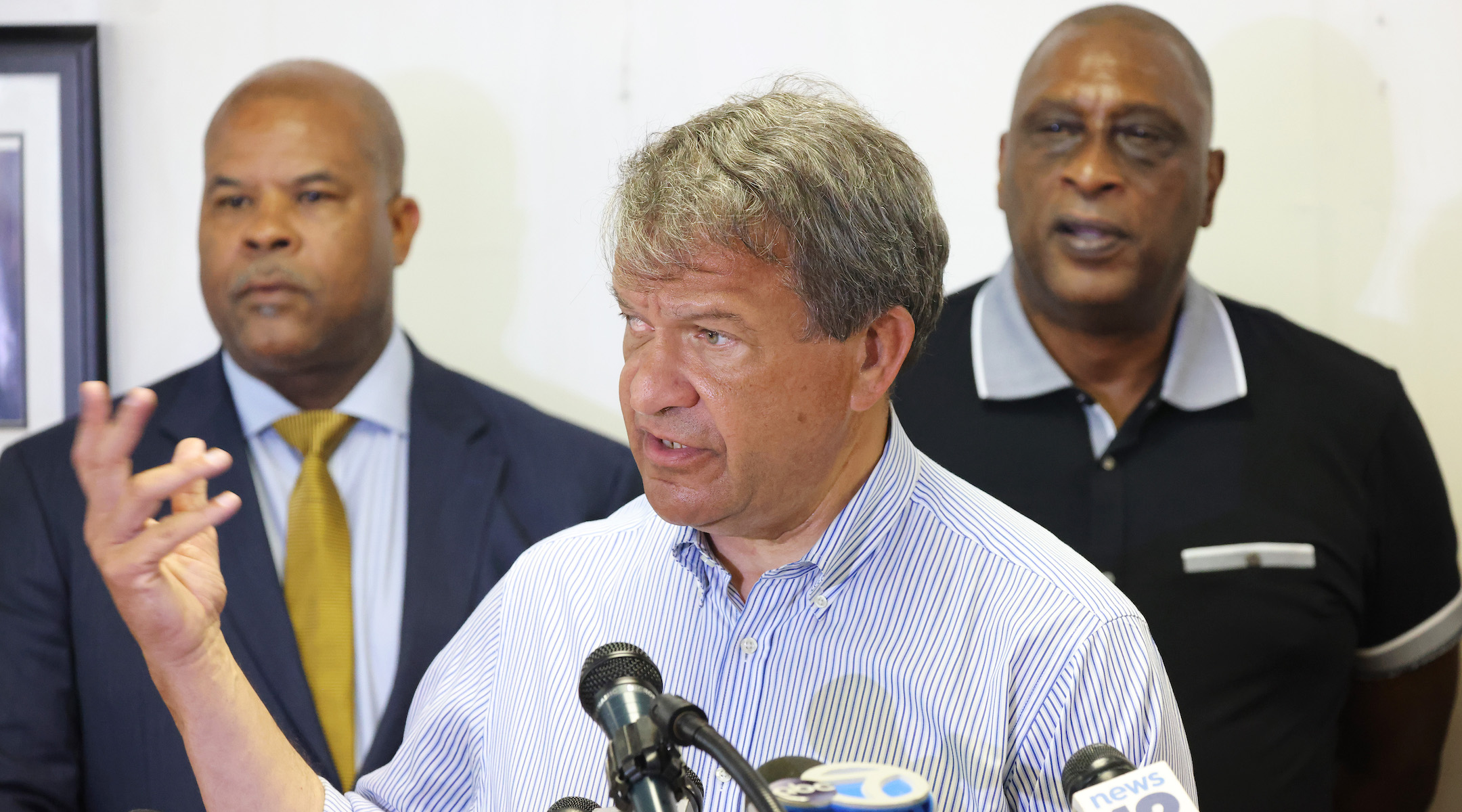 George Latimer speaks during a press conference at the Mount Vernon Democratic headquarters on June 24, 2024. (Michael M. Santiago/Getty Images)