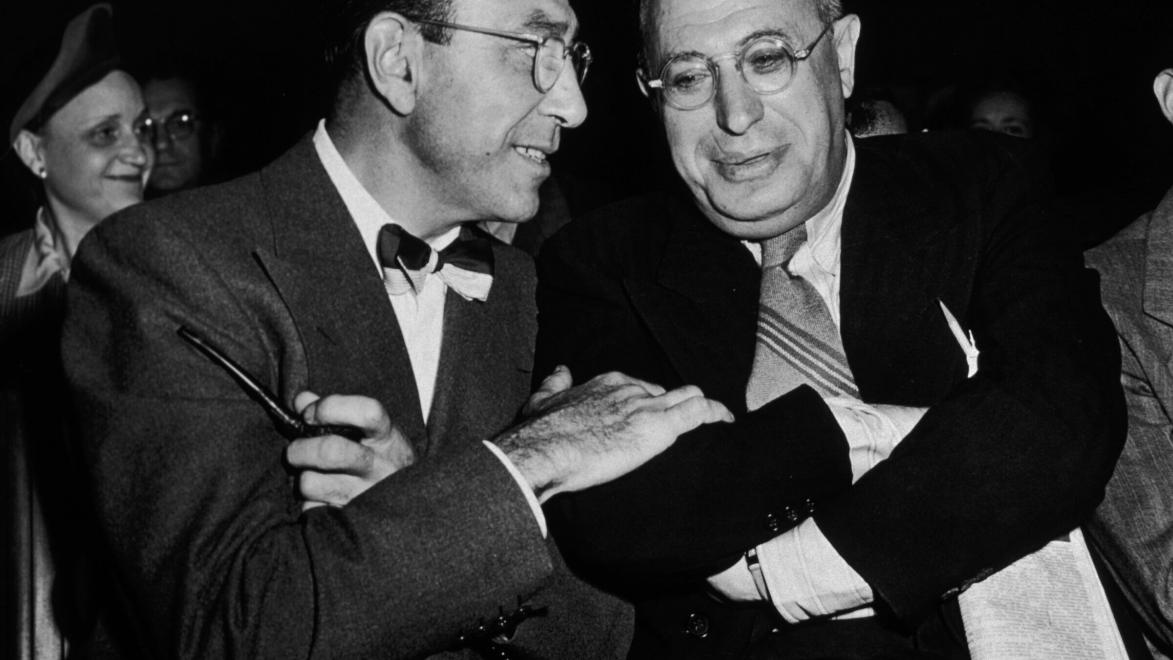 Herbert Biberman, at left, with screenwriter Samuel Ornitz.
