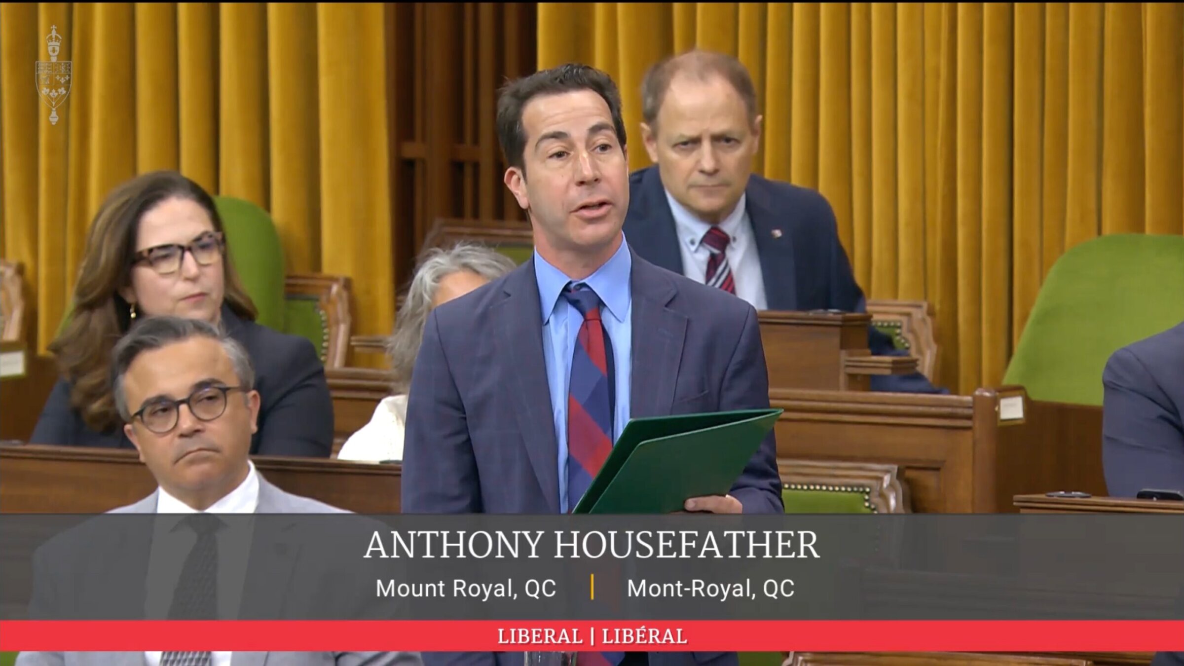 Anthony Housefather, a member of Canada’s parliament representing a Montreal riding, speaks out against rising antisemitism in parliament in Ottawa, June 4, 2024. (Office of Anthony Housefather/screenshot)