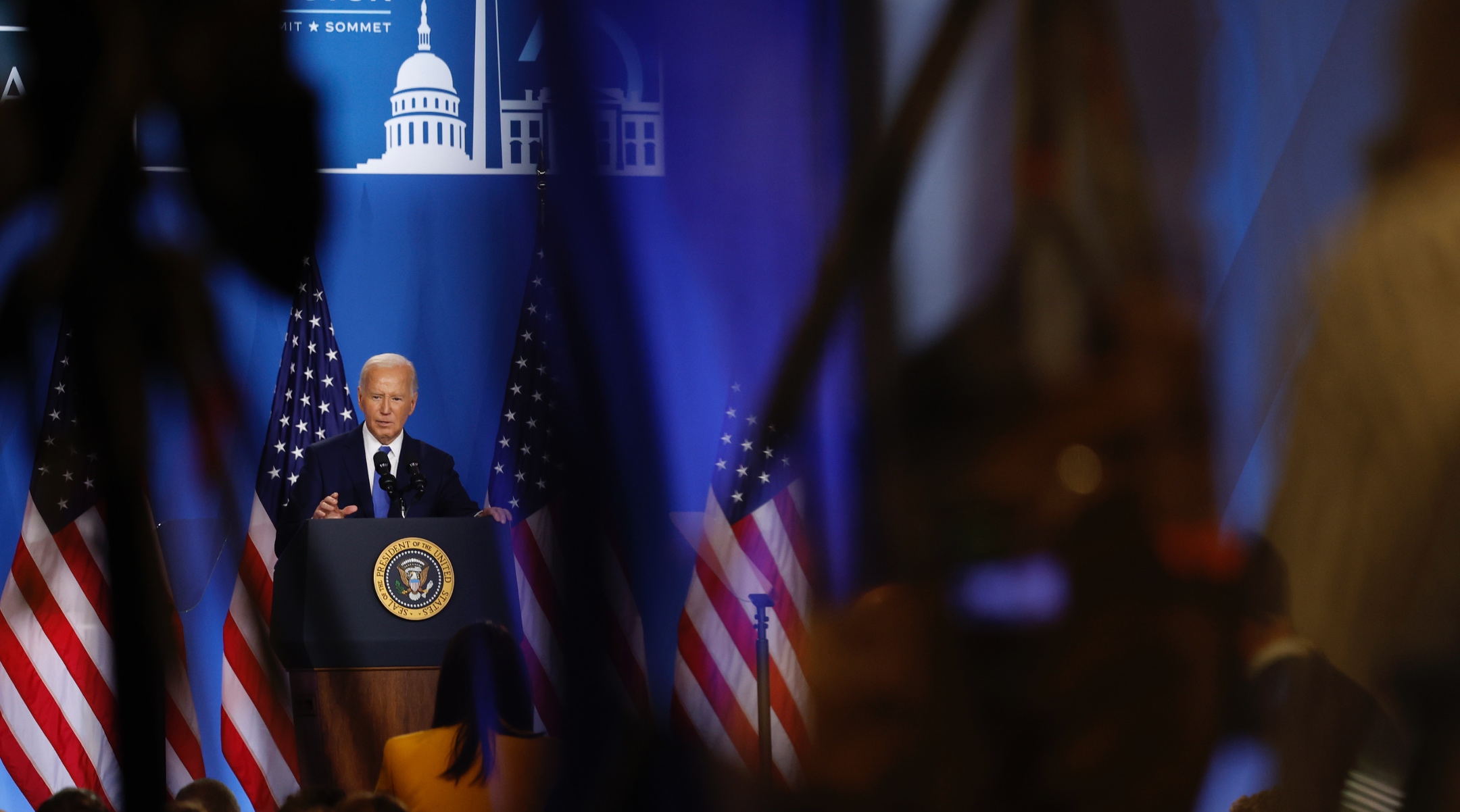 U.S. President Joe Biden holds news conference at the 2024 NATO Summit in Washington, D.C. July 11, 2024. (Kevin Dietsch/Getty Images)