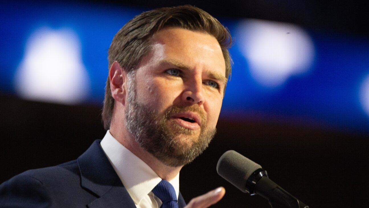 Ohio Sen. and Republican vice-presidential nominee J.D. Vance attends the third day of Republican National Convention at the Fiserv Forum in Milwaukee, July 17, 2024. (Jacek Boczarski/Anadolu via Getty Images)