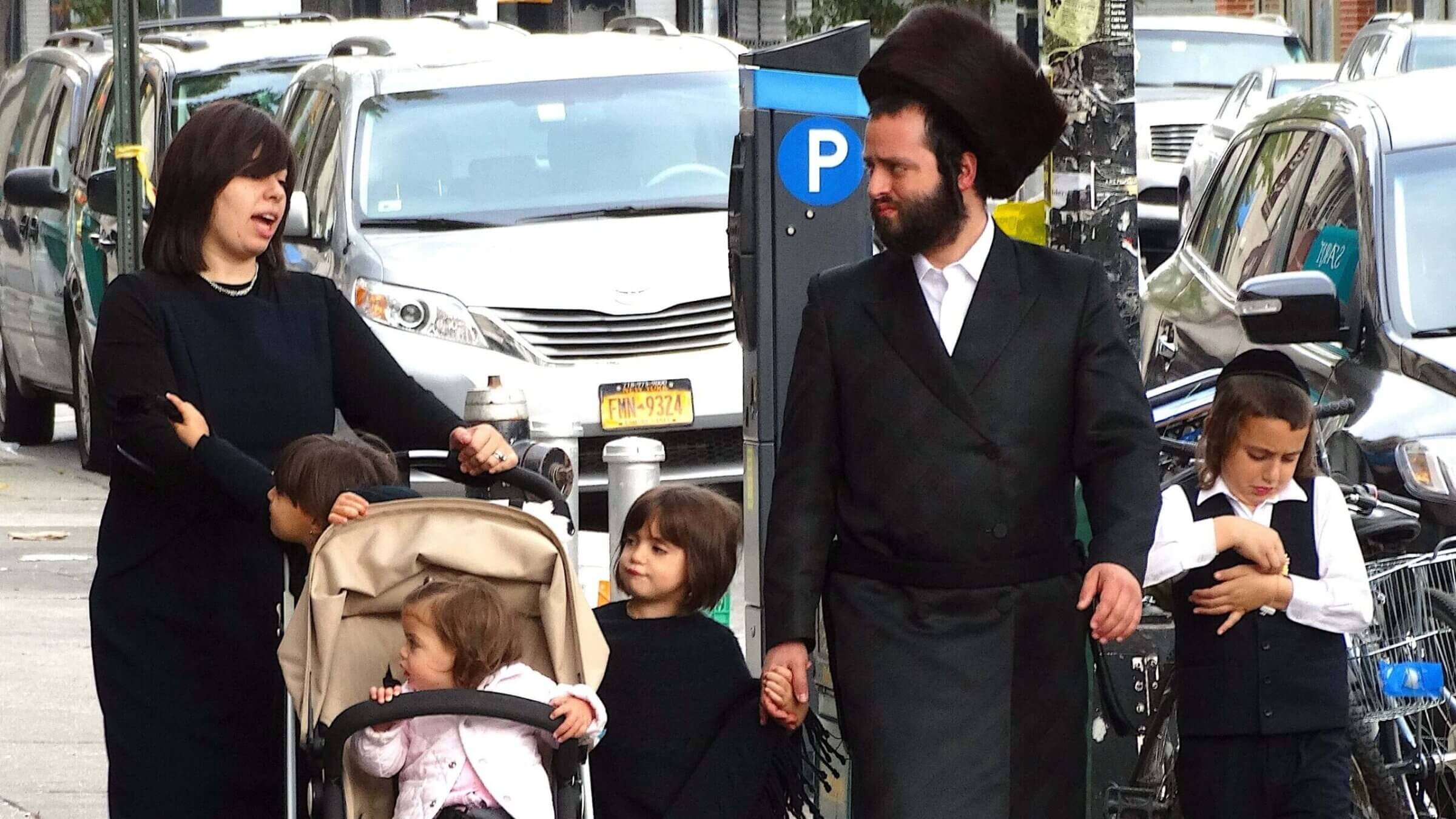 A Hasidic family in Borough Park, Brooklyn